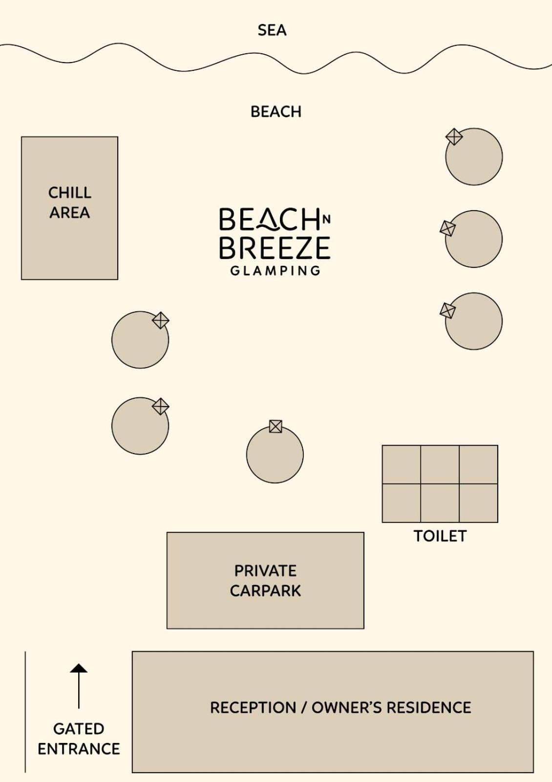Beach N Breeze Glamping Malacca Eksteriør billede